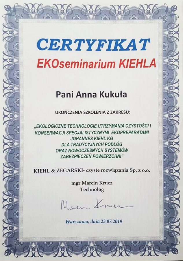 Certyfikat Annax